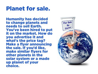Illustration for article titled Creative Challenge: Earth For Sale